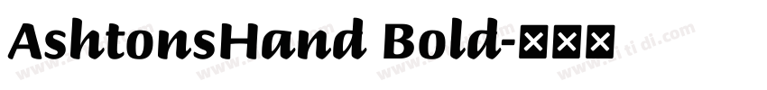 AshtonsHand Bold字体转换